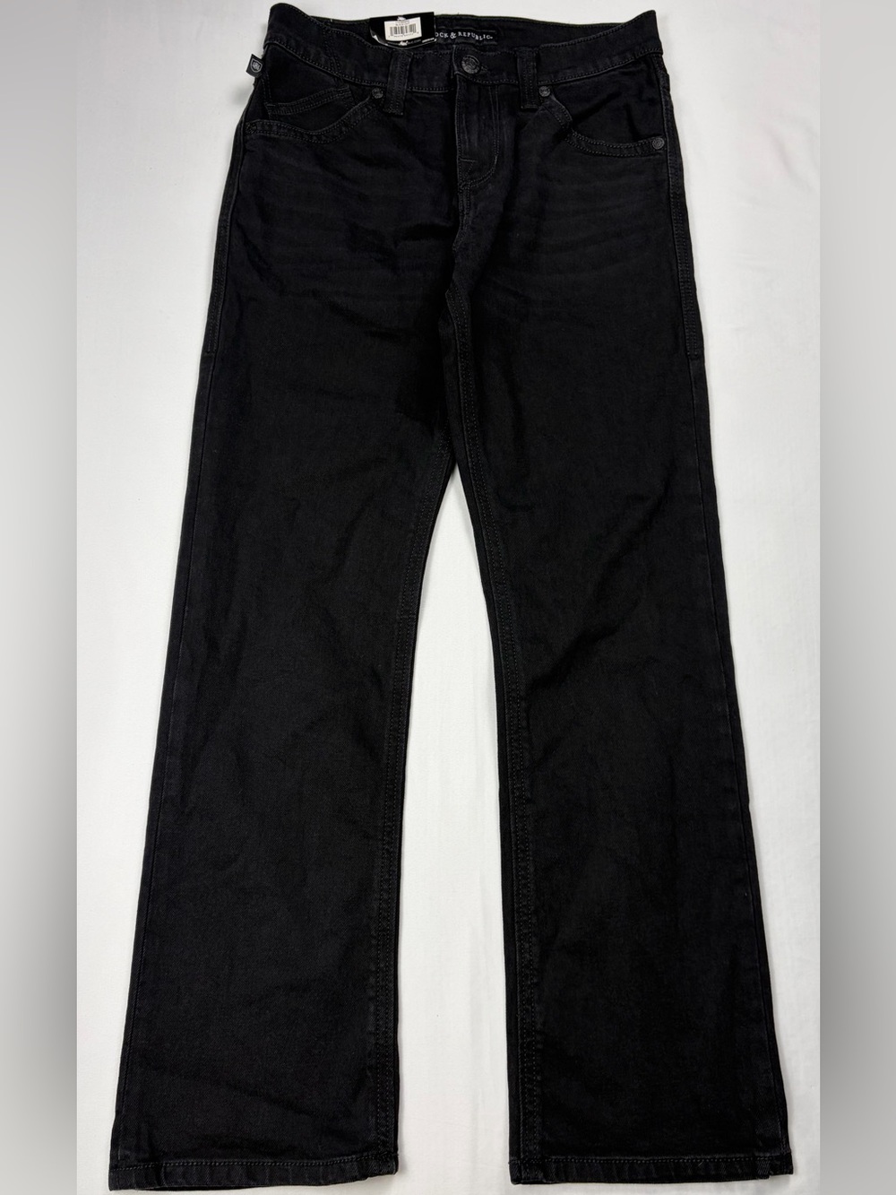 NWT Rock & Republic Henlee Black Bootcut Jeans 30x30